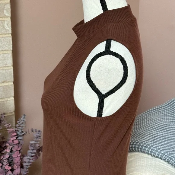 REFORMATION Skylar Mini Dress - Chocolate Brown